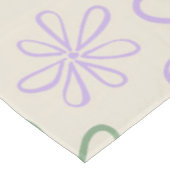 レトロ ビンテージ 緑 紫 小花柄 テーブルクロス (アングル)