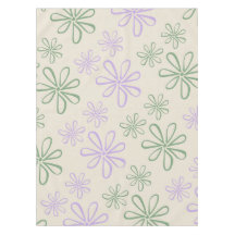 レトロ ビンテージ 緑 紫 小花柄