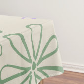 レトロ ビンテージ 緑 紫 小花柄 テーブルクロス (インサイチュ)