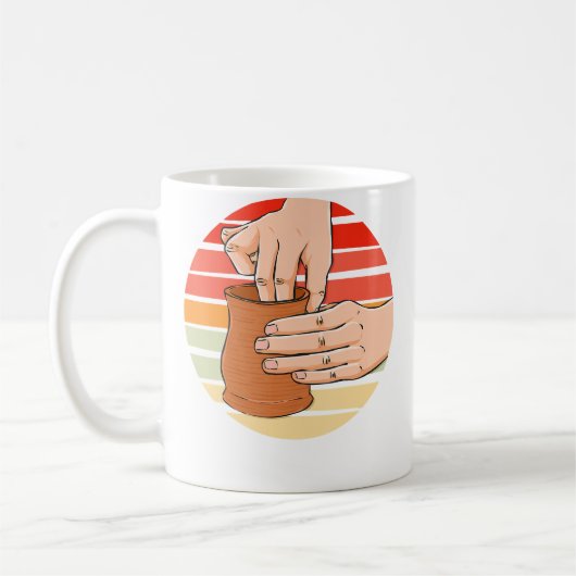 レトロ ビンテージ 陶芸 陶器 販売 コーヒーマグカップ (左)