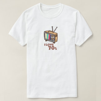 レトロ・ビンテージ 70年代テレビイラスト Tシャツ