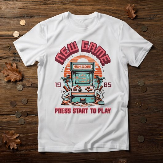 レトロ ビンテージ 80年代 アーケードゲーム ビーチ Tシャツ
