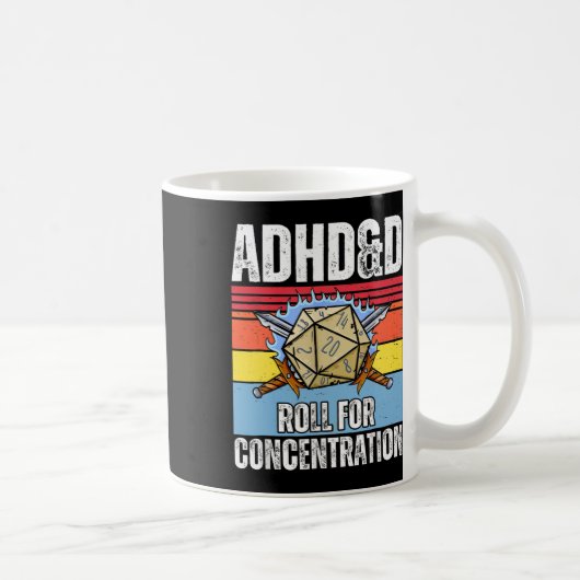 レトロ ビンテージ ADHD集中ロール面白グッズ コーヒーマグカップ (右)