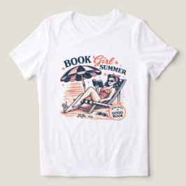 レトロ ビーチ 読書 本好き女子 サマー トライブレンドTシャツ