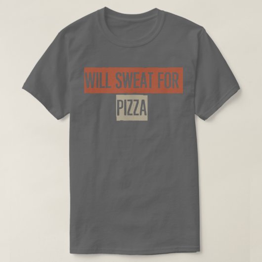 レトロ、ピザの汗おもしろい27934996 Tシャツ (デザイン正面)