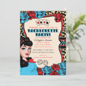 レトロ・ピンアップ・ガール、ロック・ア・ビリー・パーティの招待状 招待状 (スタンド正面)