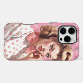 レトロ ピンアップ ガール iPhoneケース (裏面横)
