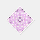 レトロ、ピンクの花柄 スタンダードカクテルナプキン (角)