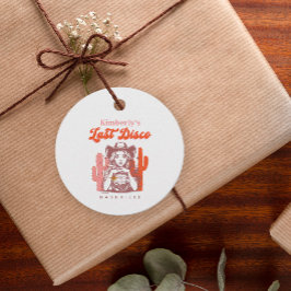 レトロ ピンクカウガール ラスト ディスコ バチェロレッテパーティー フェイバータグ