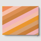 レトロ ピンク オレンジ カスタム ブライダル シャワー 感謝 ゲストブック (裏面)