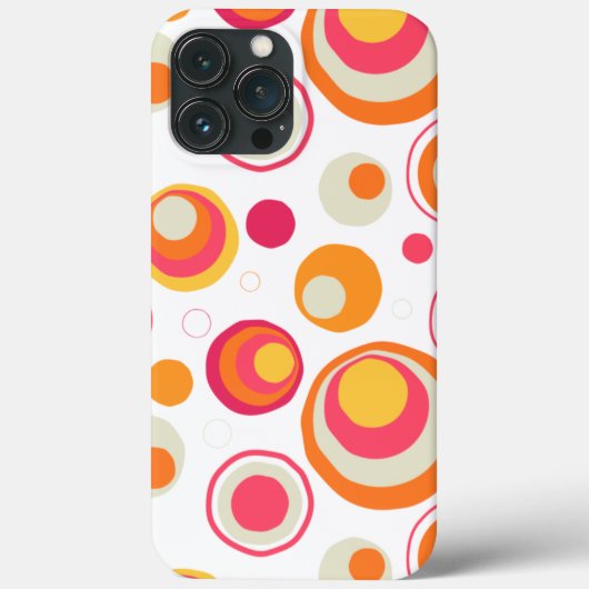 レトロ ピンク オレンジ シック ガーリー パターン Case-Mate iPhoneケース (裏面)