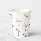 レトロ ピンク フラミンゴ ラスト フラミンゲル ブライダル シャワー 紙コップ (裏面)