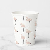 レトロ ピンク フラミンゴ ラスト フラミンゲル ブライダル シャワー 紙コップ (右)