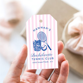 レトロ ピンク ラストスイング ビフォアザリング テニス バック ギフトタグ