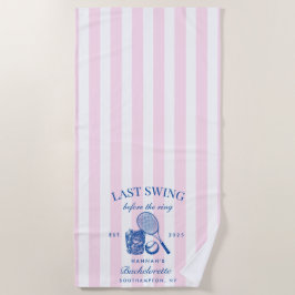 レトロ ピンク ラスト スウィング ビフォア ザ リング テニス バック ビーチタオル