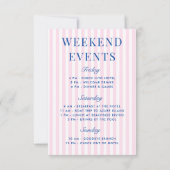 レトロ ピンク ラスト スウィング ビフォア ザ リング テニス バッチ 招待状 (裏面)