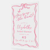 レトロ ピンク リボン 彼女は結婚する ウェルカム アクリルサイン (傾斜)