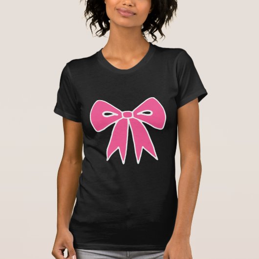 レトロ ピンク リボン Tシャツ (正面)