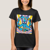 レトロ・ピースサイン Tシャツ (正面)