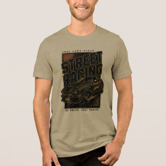 レトロ・ファストレーン・フィーバー スポーツカーアート トライブレンドTシャツ