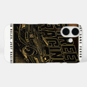 レトロ・ファストレーン・フィーバー スポーツカーアート Case-Mate iPhoneケース (裏面 (横))