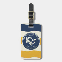 レトロ ファミリー バケーション  nautical サメ バッジ