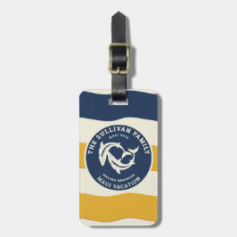 レトロ ファミリー バケーション nautical サメ バッジ ラゲッジタグ