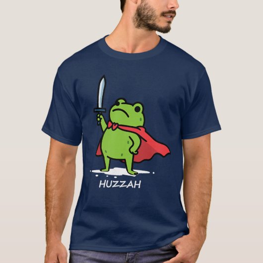 レトロ フゥザー カエル ナイト 剣 ジョーク 引用 Me Tシャツ (正面)