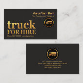 レトロ·フェイク金ゴールド·トラック看板トラック運送 名刺 (正面/裏面)