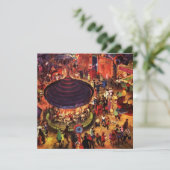 レトロ フェスティバル パーティー カーニバル ナイト ご案内 招待状 (スタンド正面)