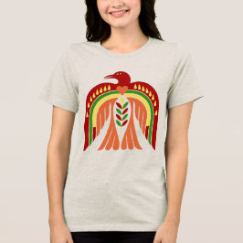 レトロ・フェニックス・フォークアートデザイン トライブレンドＴシャツ