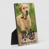 レトロ フォント 足跡 ペット 追悼 写真 記念品 フォトプラーク (側面)