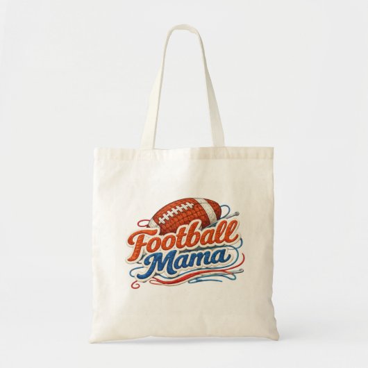 レトロ フットボール ママ トートバッグ (正面)