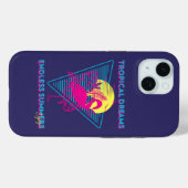 レトロ フラミンゴ 日没 Synthwave ビブラス Case-Mate iPhoneケース (裏面 (横))