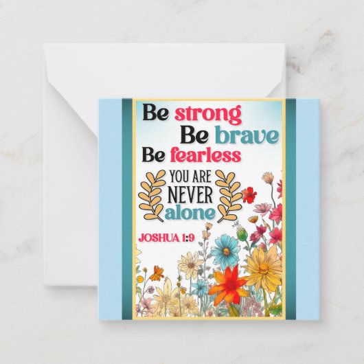 レトロ フラワー インスピレーション ノートカード (正面)