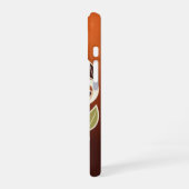 レトロ フラワー コーヒー カップ iPhone 16ケース (左側面)