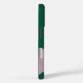 レトロ フラワー ダーク グリーン カスタム 名前とイニシャル Case-Mate iPhoneケース (裏面 / 右)