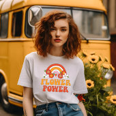 レトロ フラワー パワー Tシャツ