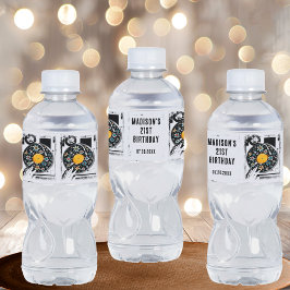 レトロ フラワー ビニール レコード カスタム ペットボトルラベル