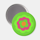 レトロ フラワー フラワーズ 花柄 70年代 70年代風 70s マグネット (正面/裏面)