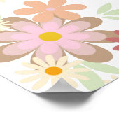 レトロ フラワー ブライダル シャワー ウェルカム サイン (角)