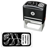 レトロ フラワー ボールド ブックプレート エクス ライブリス ブック セルフインキングスタンプ (インサイチュ)