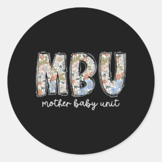 レトロ フラワー マザー ベイビー ユニット 新生児 nursery ラウンドシール