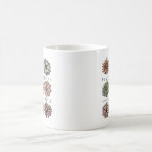 レトロ フラワー 平和と優しさ コーヒーマグカップ (中央)