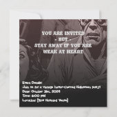 レトロ フランケンシュタイン ヴィンテージ ホラー ハロウィン パーティー 招待状 (裏面)