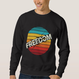 レトロ フリーダム グラフィックTシャツ – ビンテージ タイポグラフィ スウェットシャツ
