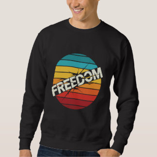 レトロ フリーダム グラフィックTシャツ – ビンテージ タイポグラフィ スウェットシャツ