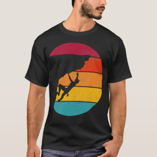 レトロ フリー ソロ クライミング 登山 ボルダリング 登山 Tシャツ