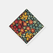 レトロ.フローラモチーフ2 スタンダードカクテルナプキン (角)