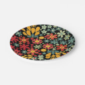 レトロ.フローラモチーフ2 ペーパープレート (アングル)